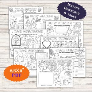 Easter Holy Week Story Bible Advent Study Art Craft Printable Sunday School Activity Jesus Is Risen Made By Teachers