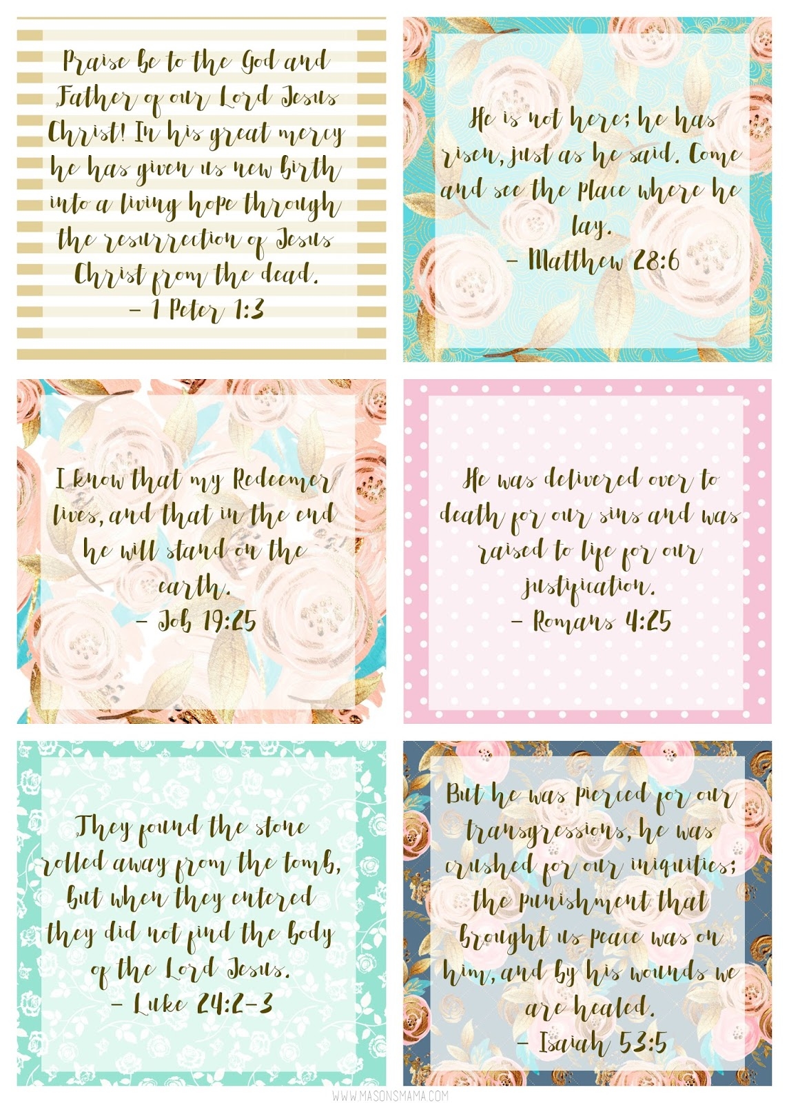 Easter Scripture Cards HALL AROUND TEXAS