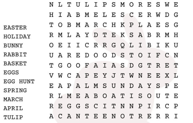 Easter Word Search Puzzle With Answer Sheet Easter Games Easter Activities Holidays Etsy