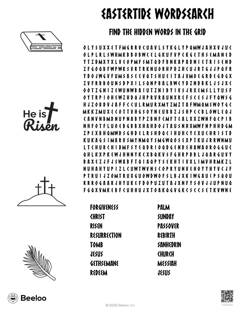 Eastertide Wordsearch Beeloo Printable Crafts And Activities For Kids