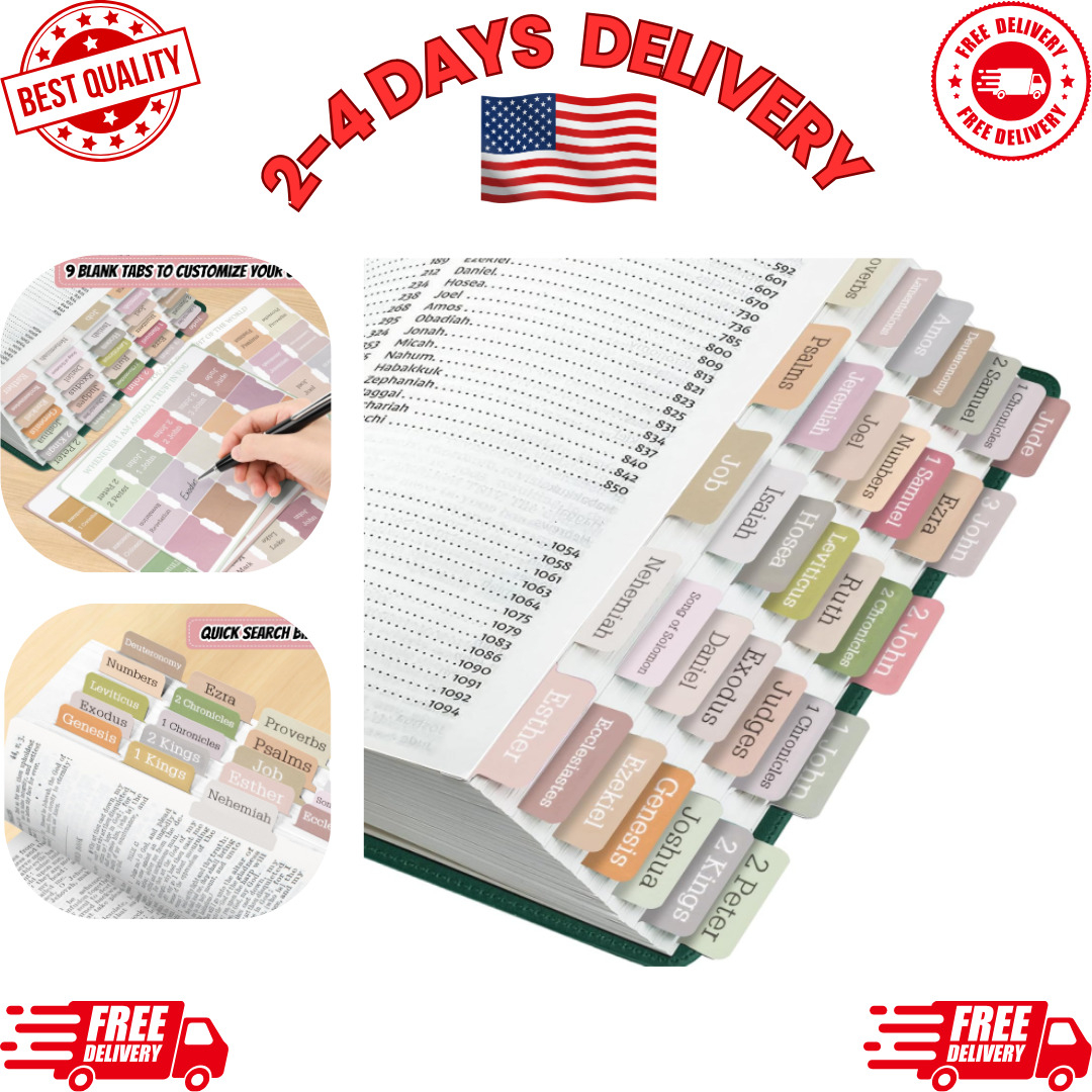 Easy To Read Boho Bible Tabs 75 Laminated Large Print Index Tabs For Navigation