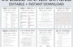 Editable Bible Games Bundle Bible Trivia Bible Games For Adults