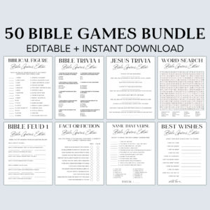 Editable Bible Games Bundle Bible Trivia Bible Games For Adults