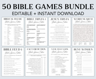 Editable Bible Games Bundle Bible Trivia Bible Games For Adults
