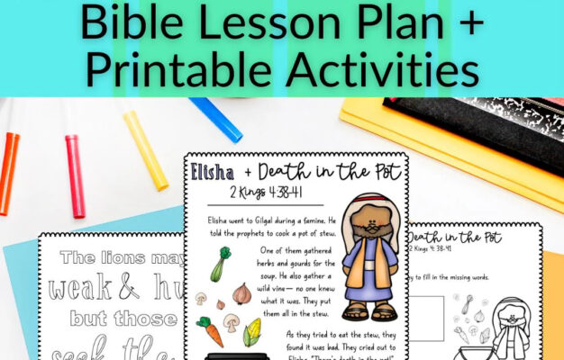 Elisha Death In The Pot Interactive Bible Lesson With Printables Craft For Sunday School Or Bible Class Lesson For Elementary Students Etsy