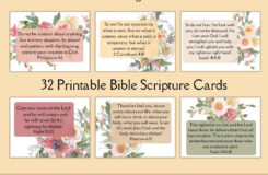 Encouragement Bible Verse Card 30 Scripture Cards Printable Prayer Cards Illustrated Faith Scripture Memory Verse Instant Download Etsy