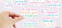Encouraging Bible Verse Printable Stickers For Cricut