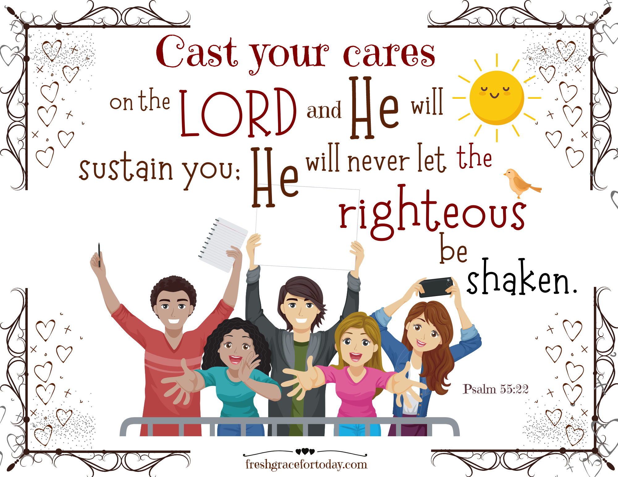 Encouraging Bible Verses For Teens With Printable Graphics Fresh Grace For Today