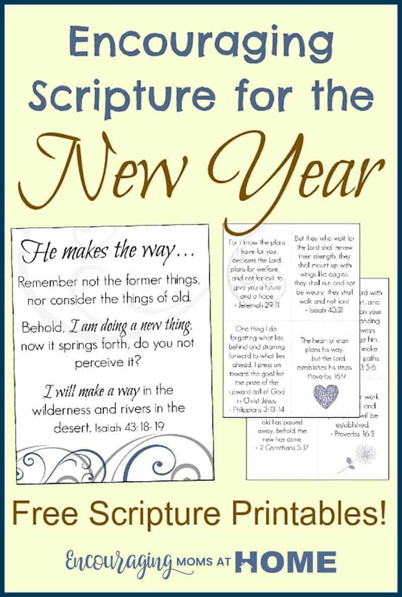 Encouraging Scripture For The New Year Free Printables 