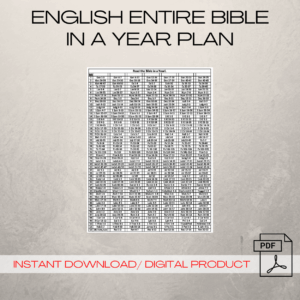 English Entire Bible Reading Plan Life In Our Corner
