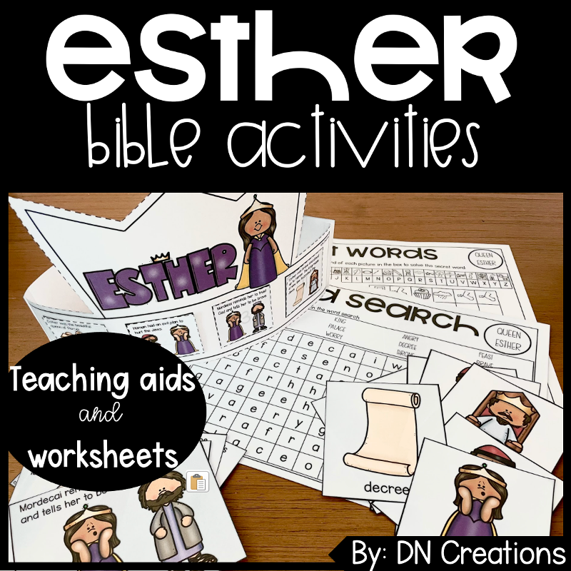 Esther Bible Activities L Queen Esther Bible Study L Esther Craft And Worksheets Made By Teachers