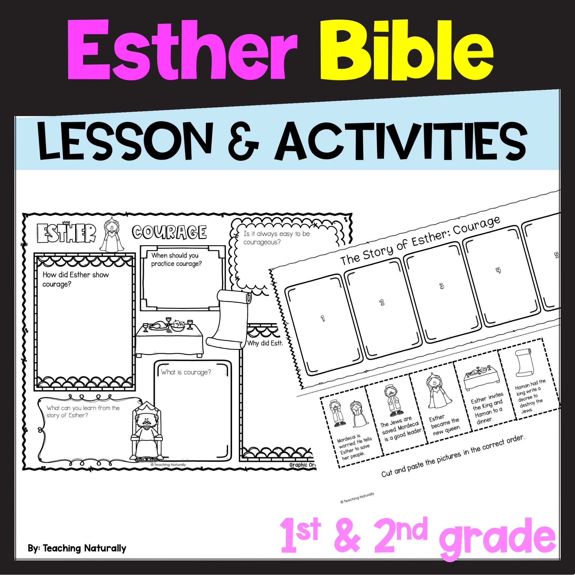Esther Bible Lesson And Activities Courage 1st 2nd Grade Made By Teachers