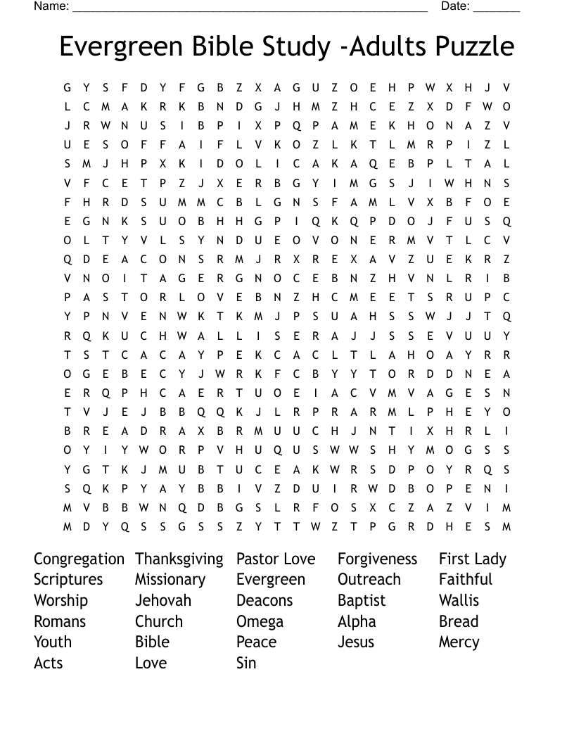 Adult Bible Study Printable