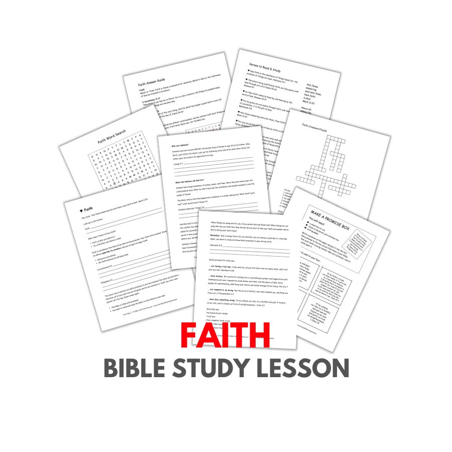 Printable Bible Lesson On Faith