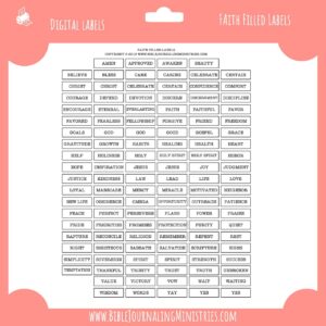 Faith Filled Labels