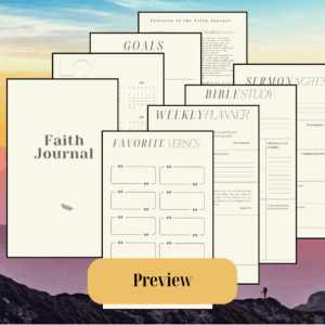 Faith Journal Undated 25 26 Weekly Planner Bible Study Template Sermon Notes Prayer Journal By Emmelberro Raket PH