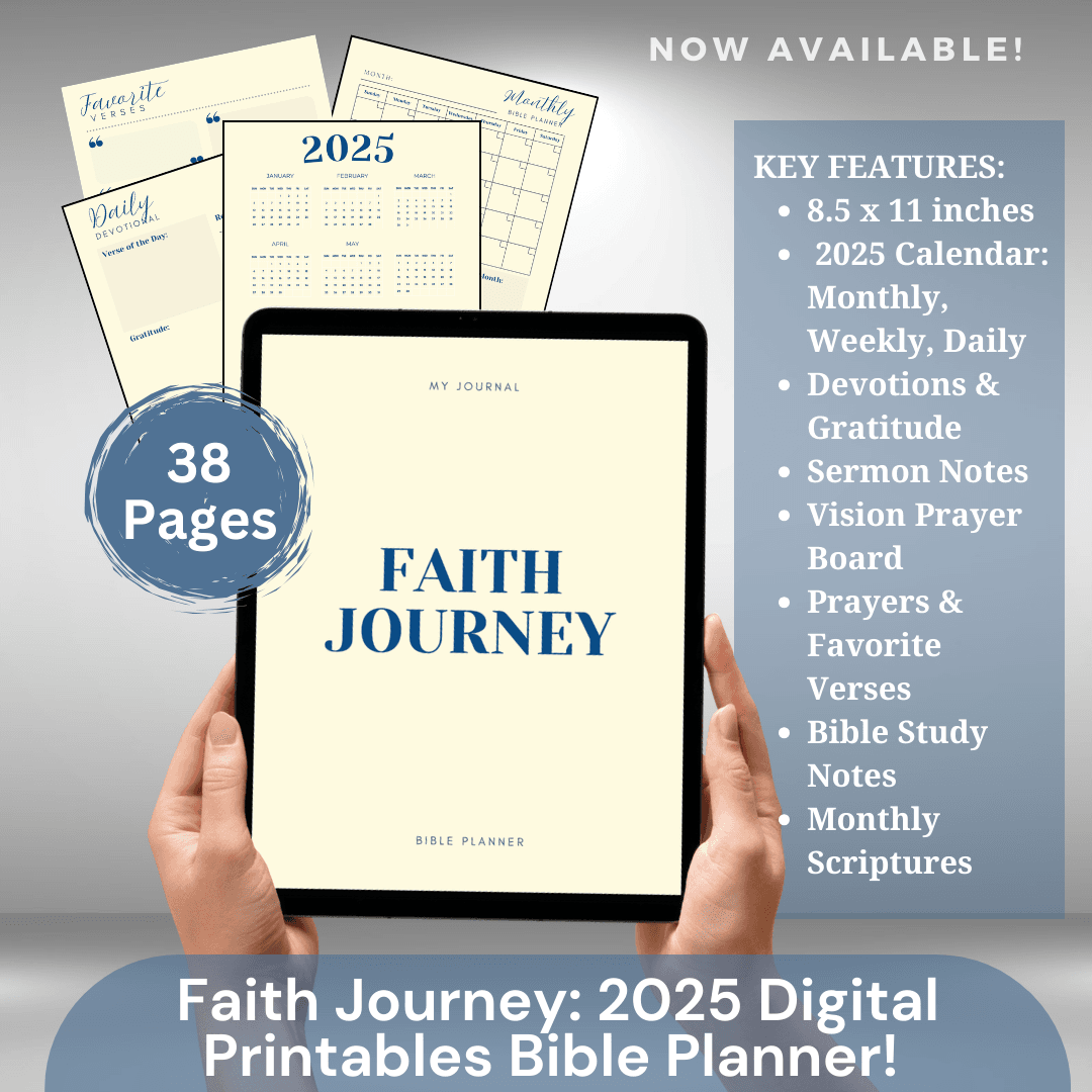 Faith Journey 2025 Digital Bible Journal Planner Editable Canva Template I Minimalist I ReesyCal By Krcinting Raket PH
