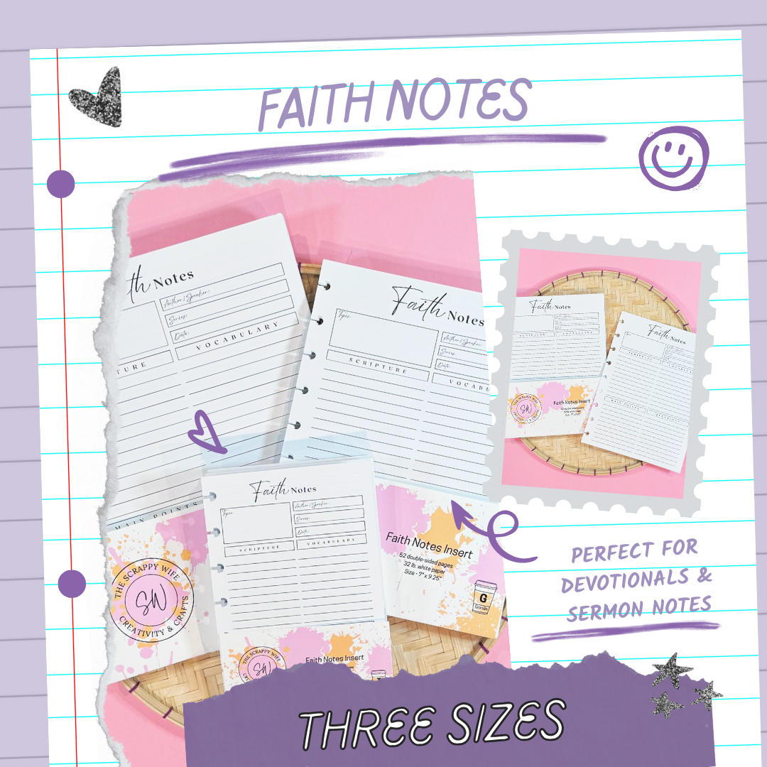 Faith Notes Insert The Scrappy Wife