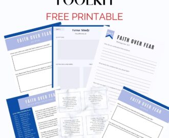 Faith Over Fear Free 30 Day Bible Study Toolkit The Graceful Chapter