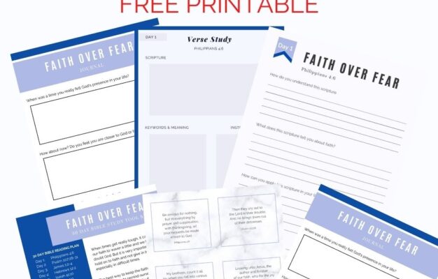Faith Over Fear Free 30 Day Bible Study Toolkit The Graceful Chapter