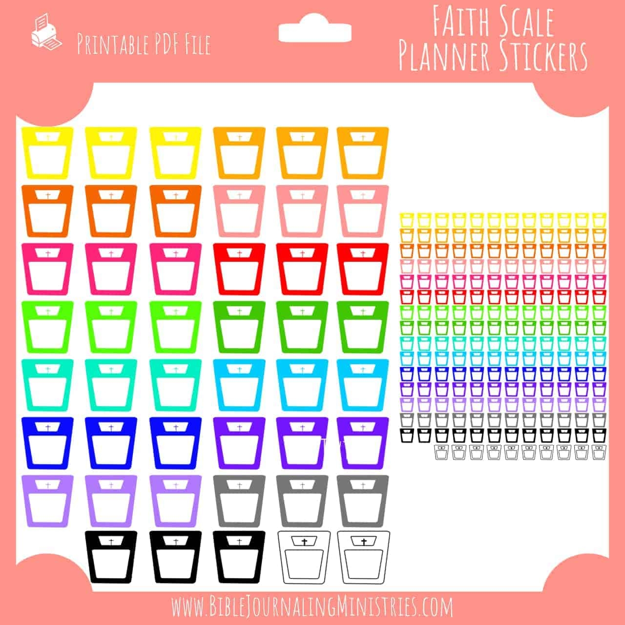 Faith Scale Planner Stickers