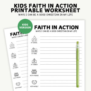 Faith Worksheet Etsy
