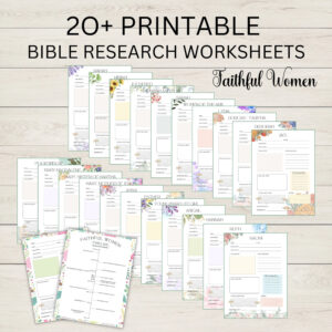 Faithful Women Bible Study Printable Women Of Faith Biblical Research Worksheets Christian Bible Study Help Bible Reading Journal Homeschool Etsy