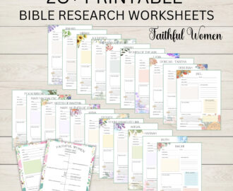 Faithful Women Bible Study Printable Women Of Faith Biblical Research Worksheets Christian Bible Study Help Bible Reading Journal Homeschool Etsy
