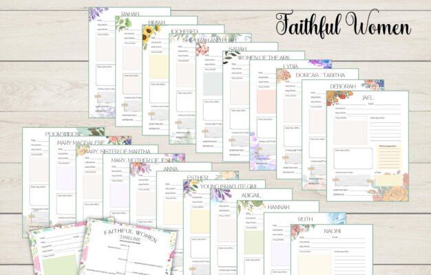 Faithful Women Bible Study Printable Women Of Faith Biblical Research Worksheets Christian Bible Study Help Bible Reading Journal Homeschool Etsy