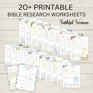 Faithful Women Bible Study Printable Women Of Faith Biblical Research Worksheets Christian Bible Study Help Bible Reading Journal Homeschool Etsy