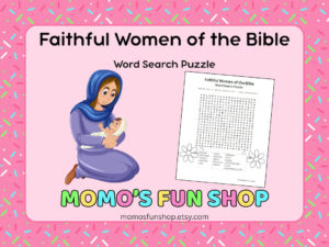 Faithful Women Of The Bible Word Search Puzzle JW Printables For Kids Family Worship Meeting Activity Sheet Instant Download PDF Etsy