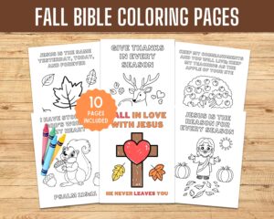 Fall Bible Coloring Pages Fall Bible Crafts Fall Sunday School