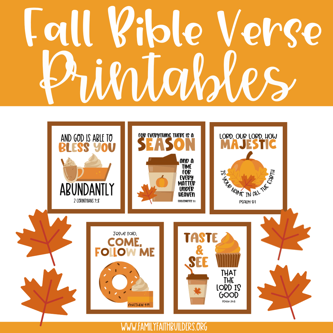 Fall Bible Verse Printables Family Faith Builders