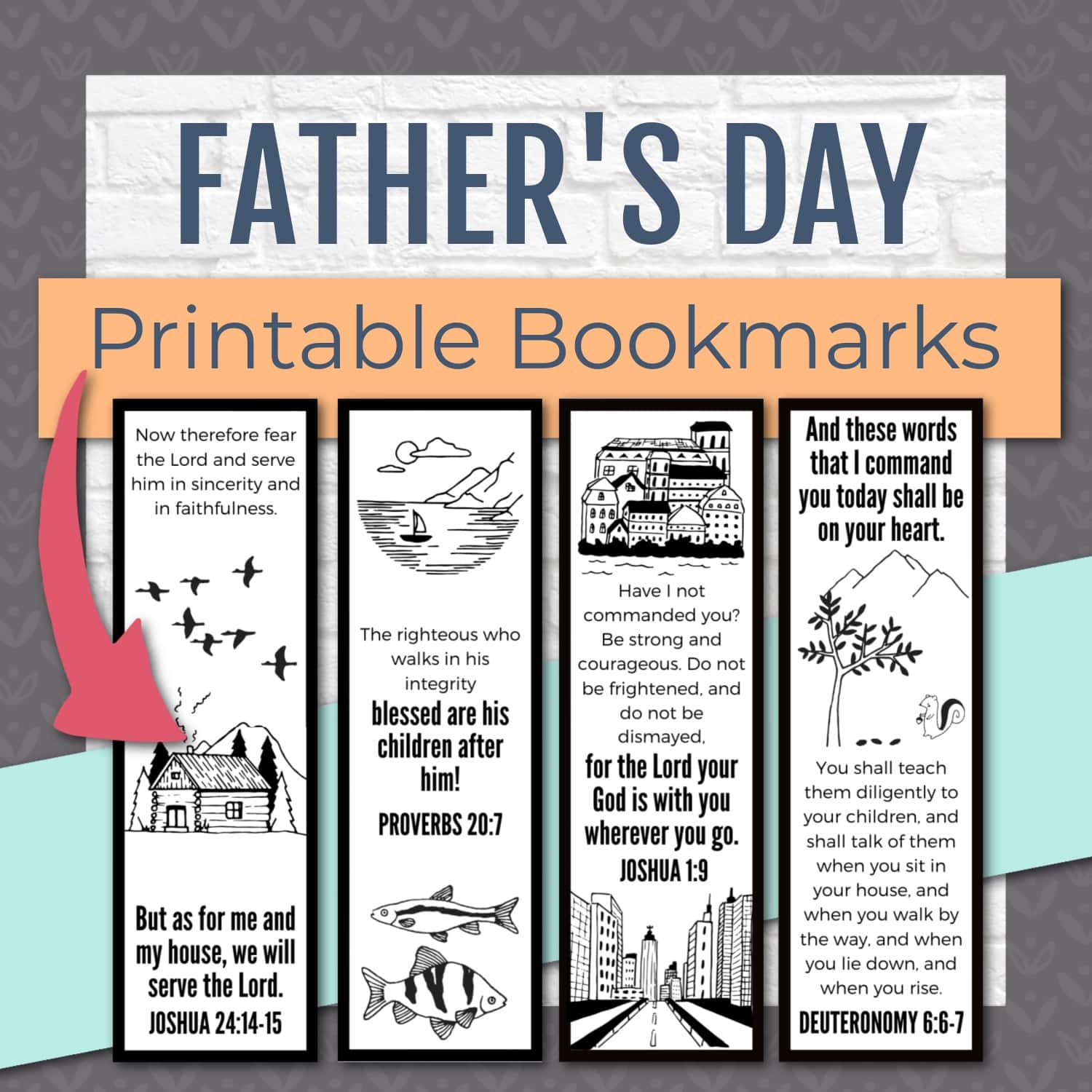 Father s Day Bookmarks With Bible Verses Kids Bible Teacher