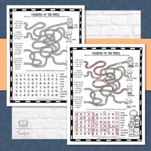 Fathers In The Bible Activity Pages Kids Bible Teacher