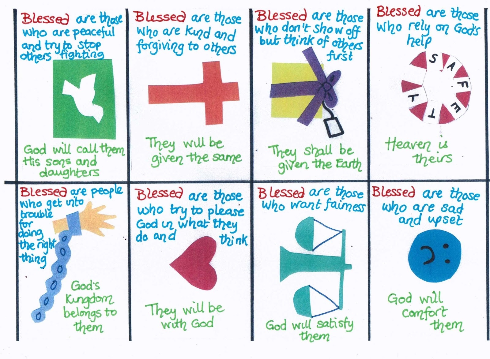 Flame Creative Children s Ministry Beatitudes Cards explaining The Beatitudes In Child Friendly Language 