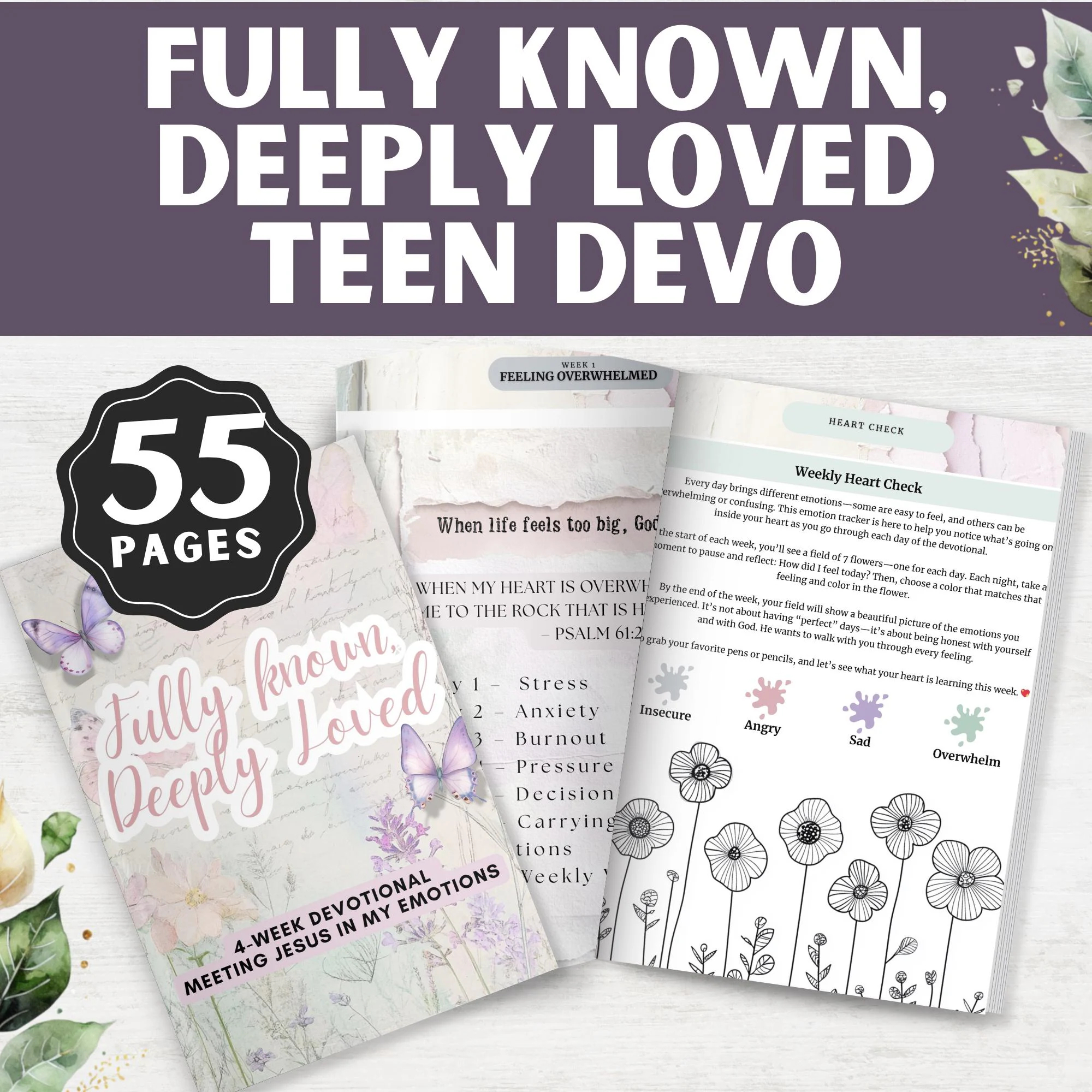 Free Printable Bible Study in a Year Women Floral