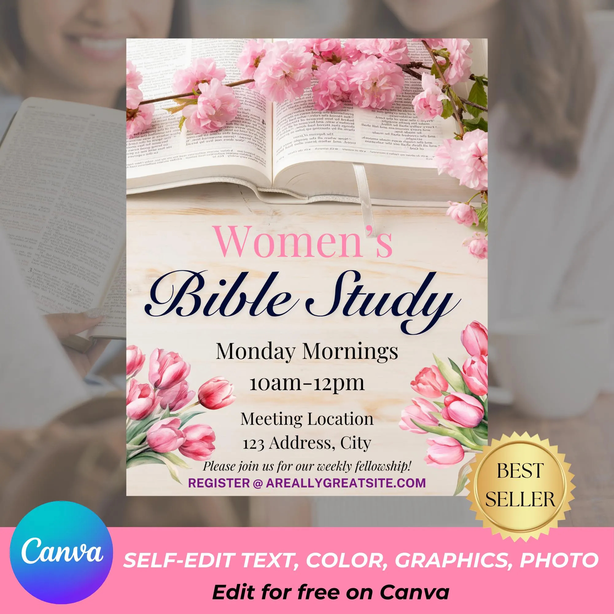 Floral Bible Study Templates Etsy
