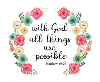 Floral Bible Verse Clip Art Christian Scrapbooking digital Download Etsy