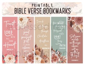Floral Boho Christian Printable Bible Verse Bookmark Set Digital Bundle Scripture Gifts For Women By Nikkimamauag Raket PH