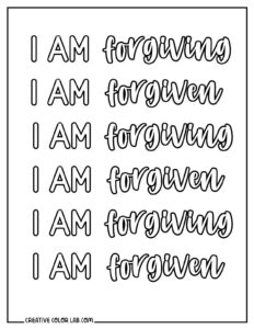 Forgiveness Coloring Pages PDFs Free Printables