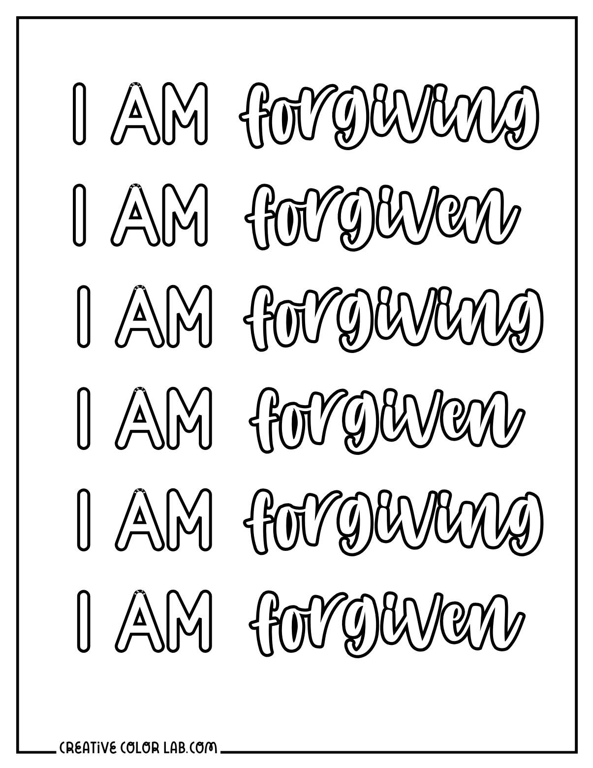 Forgiveness Coloring Pages PDFs Free Printables