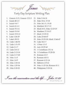 Forty Day Easter Journaling Printable Scripture Writing Plan Wonder Filled Days