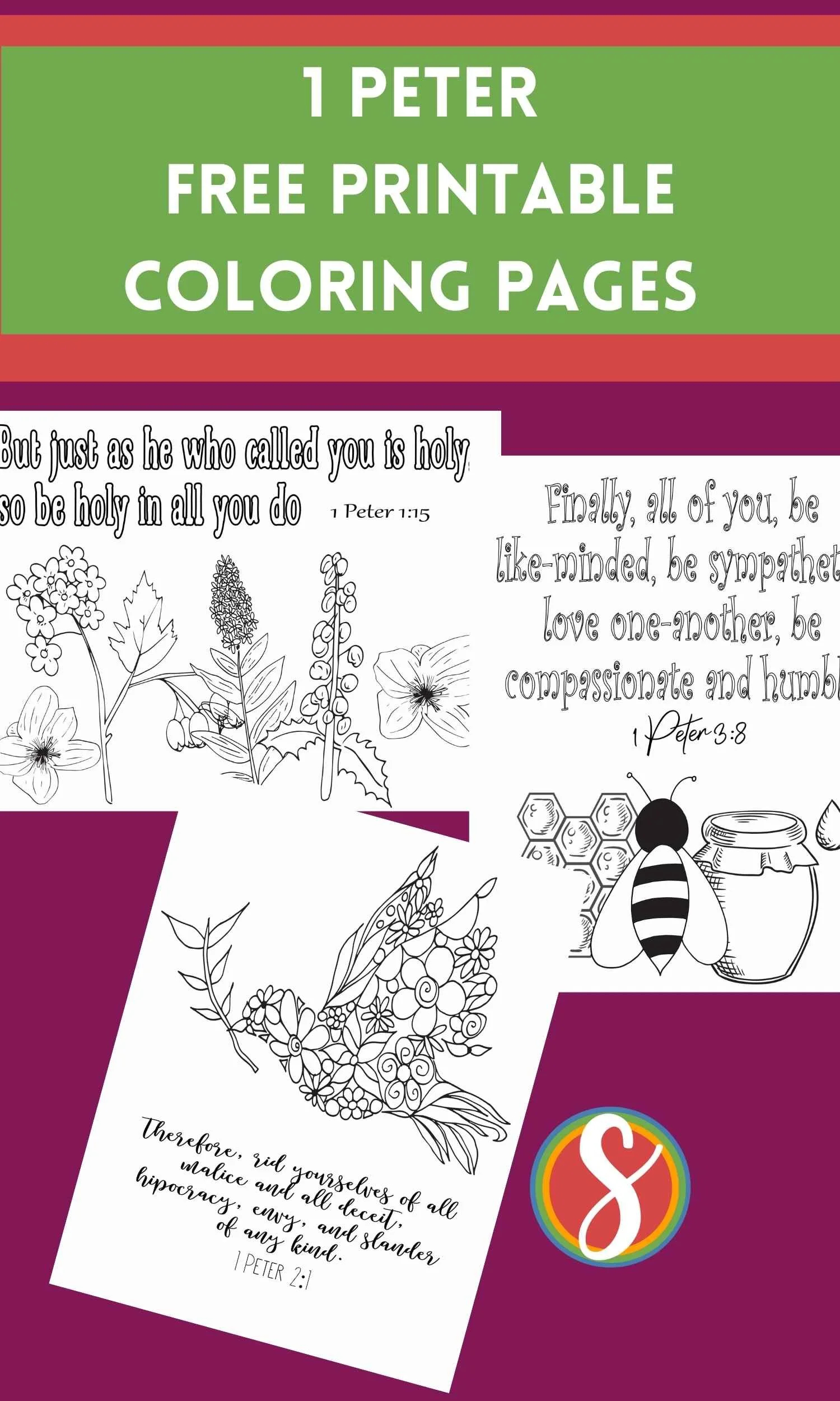 Free 1 Peter Coloring Pages Stevie Doodles