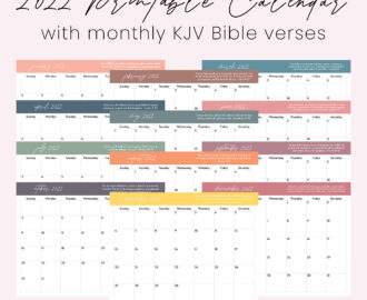 Free 2022 Printable Calendar With KJV Verse Nonstop Mommy
