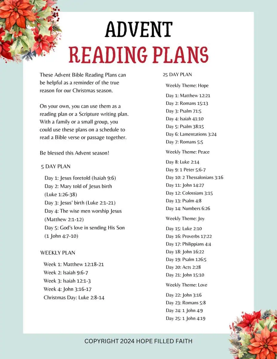 Printable Daily Bible Reading Plans for Men