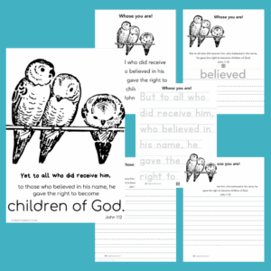 Free Bible Lesson John 1 12 Whose You Are As A Child Of God Forget Him Knot