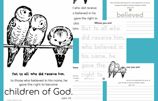 Free Bible Lesson John 1 12 Whose You Are As A Child Of God Forget Him Knot