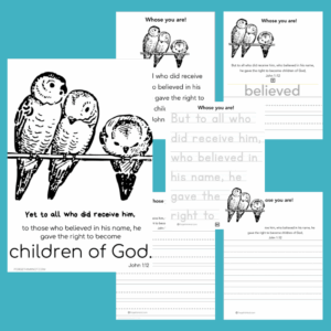 free bible lesson john 1 12 whose you are as a child of god forget him knot