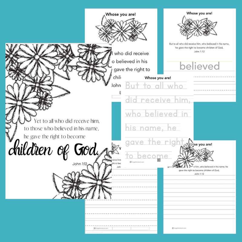 Free Bible Lesson John 1 12 Whose You Are As A Child Of God Forget Him Knot